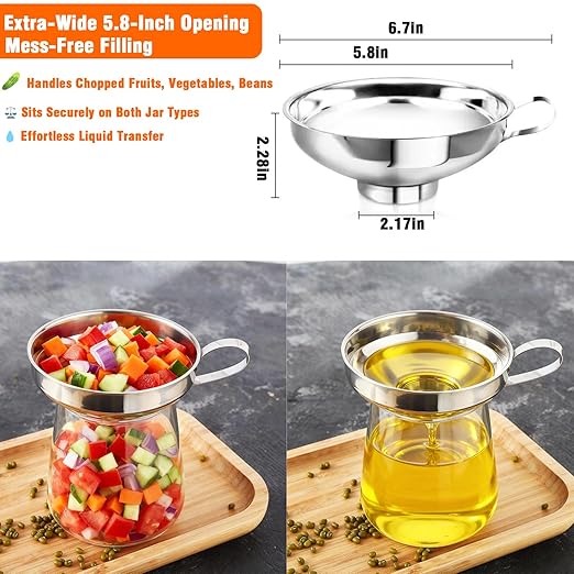 Wide Mouth Canning Funnel, Large Kitchen Funnel