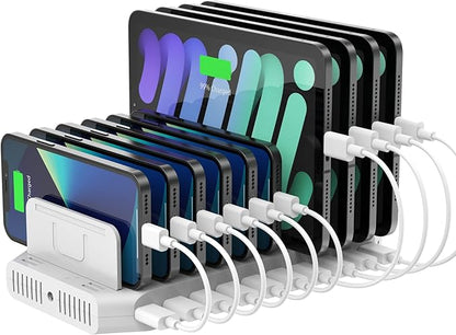iPad Charging Station, Unitek 96W 10-Port USB Charging Dock Hub