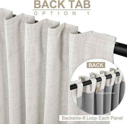 100% Blackout Shield Linen Blackout Curtains