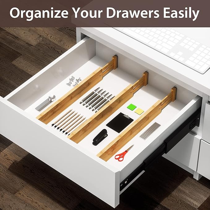 DUCOO 4 PCS Drawer Divider, Expandable Separators