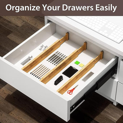 DUCOO 4 PCS Drawer Divider, Expandable Separators