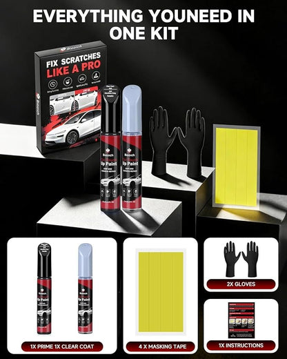 Machine Gray Metallic 46G for Mazda Touch Up Paint Kit with 2K Clear Coat,Exact Color Match Touch Up Paint for Chip and Scratch Repair