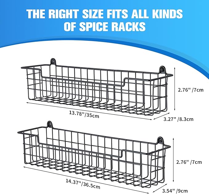 Spice Rack Organizer Wall Mount, Spice Organization Storage Shelf