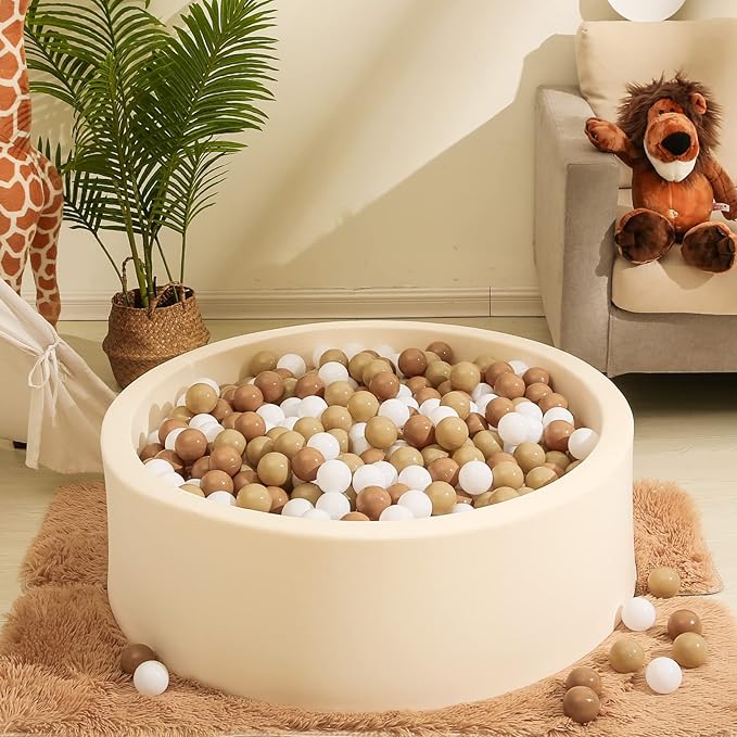 Realhaha Ball Pit Balls 50 100 200 500 Play Balls Plastic Balls for Baby Girls Toddlers Kids Play Tent Pool Playhouse Playpen Party Decoration