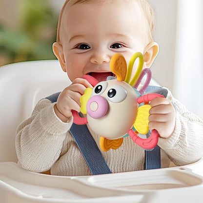iPlay, iLearn Baby Toy 6-12 Month, Infant Sensory Teething Toy, Toddler Montessori Learning Activity Busy Play Set, Babies Crib Carseat Travel First Birthday Gift 7 9 10 Month 1 2 Year Old Girl Boy