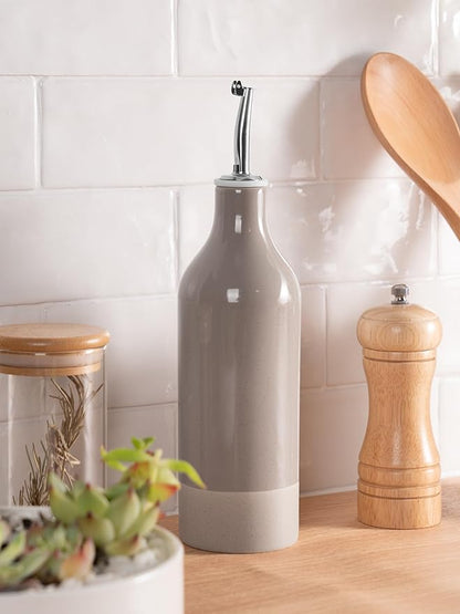 famiware Milkyway 16oz Ceramic Olive Oil Dispenser Bottle, 1 Piece Oil Dispenser