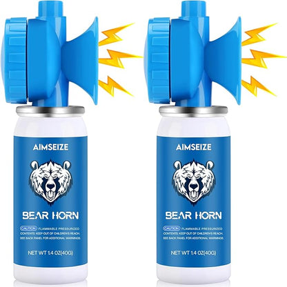 Bear Horn for Self Defense: 1.4oz Air Horn to Scare Bears, 120dB Heard Up to 1/2 Mile Away, Bear Horn for Hiking Camping Climbing Survival Biking and Outdoor Protection