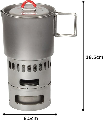 Evernew Titanium Mug Pot 500 Stove Set RED ECA268R