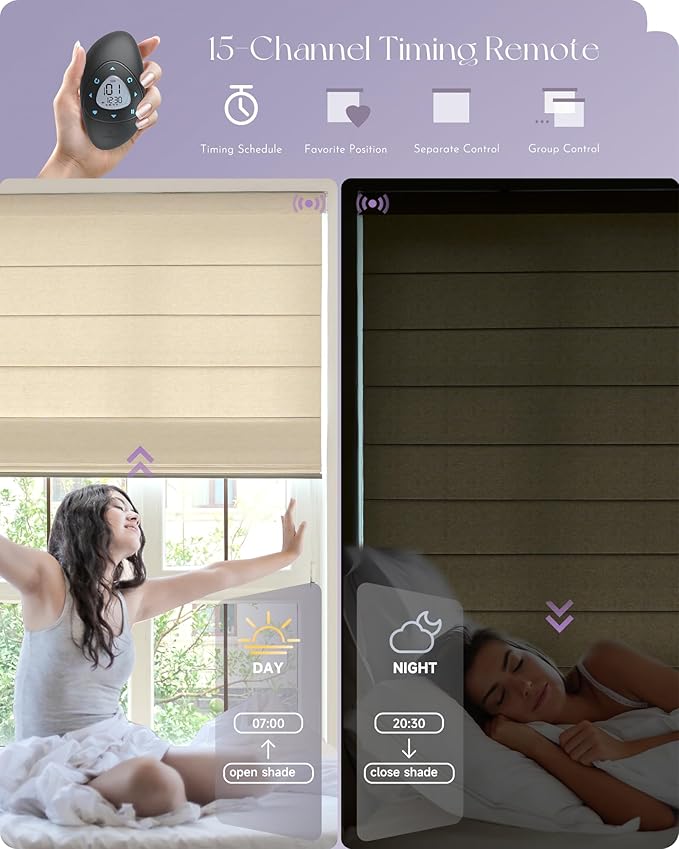 Graywind Smart Roman Shades Compatible