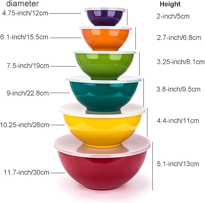 KX-WARE Melamine Mixing Bowls