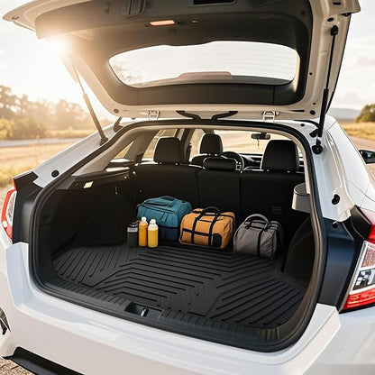 YITAMOTOR Floor Mats & Cargo Liner Set Fit for Toyota 4Runner 2024, Custom Fit TPE All-Weather Floor Liners 2013-2024 Toyota 4Runner 5 Passenger Model w/o Sliding Rear Tray, Black