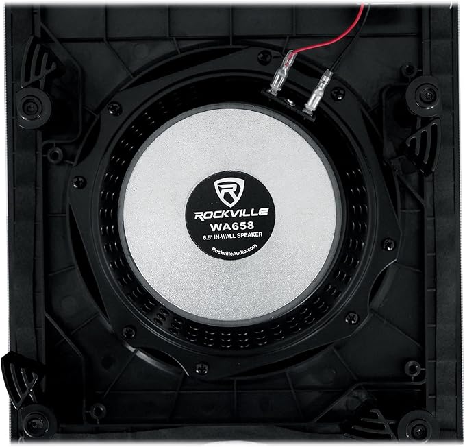 Rockville Pair WA658 240W in-Wall Speakers, 6.5" Kevlar Woofer, Silk Dome