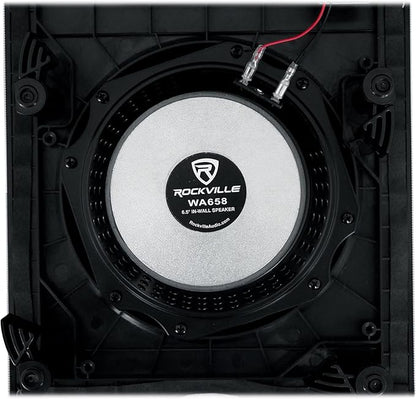 Rockville Pair WA658 240W in-Wall Speakers, 6.5" Kevlar Woofer, Silk Dome