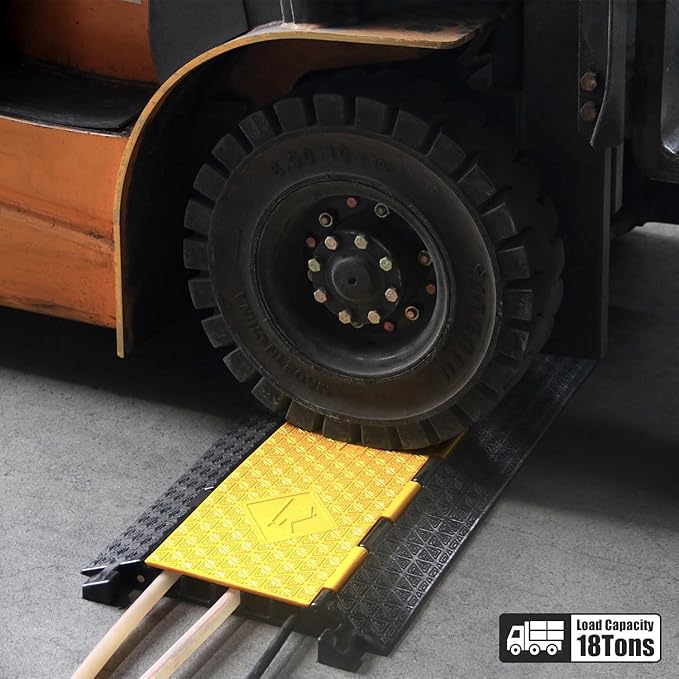 OranLite Rubber Cable Protector Ramp, Heavy Floor Cable Wire Cord Cover Speed