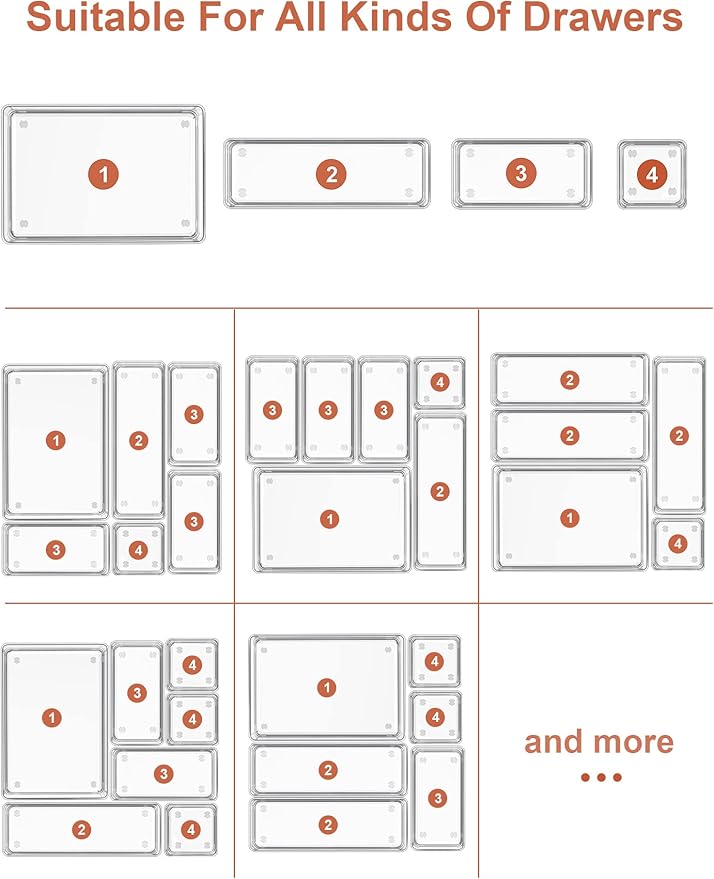 SMARTAKE 29-Piece Drawer Organizer