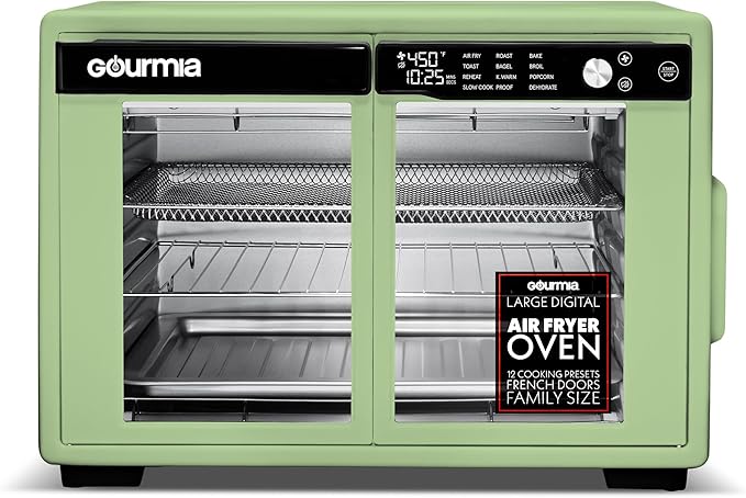 Gourmia French Door Air Fryer Oven - 37 Qt Large Capacity Convection Toaster