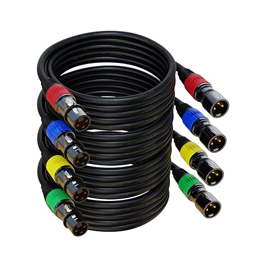AuxLink 100ft 4Pack XLR Cable