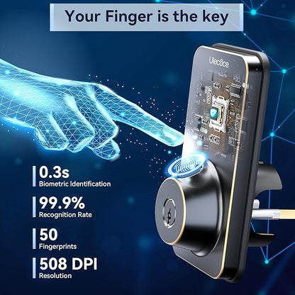 Ulecoce Fingerprint Keypad Deadbolt