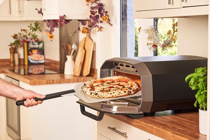 ooni 12' Aluminium Metal Pizza Peel - 12 Inch Lightweight Peel with Long Handle, Rectangle Pizza Turner
