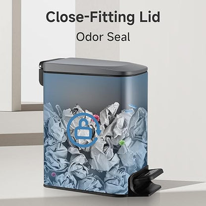 TIPGO Slim Bathroom Trash Can