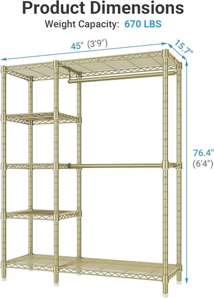 VIPEK V7 Clothes Rack Heavy Duty Max Load 670lbs, Garment Rack