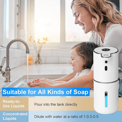 OHIFAST 2 Pack Automatic Liquid Soap Dispenser Touchless, USB Rechargeable