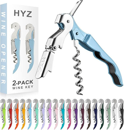 HYZ 2-Pack Wine Opener Waiter Corkscrew, Professional Wine Key