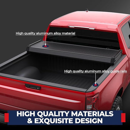 MOSTPLUS Truck Bed Tonneau Cover Compatible for 2015-2025 Chevy Colorado/Compatible for 2015-2025 GMC Canyon (Tri-Fold Hard 6‘ FT Bed 72 inch Bed Solid