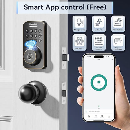 Ulecoce Fingerprint Keypad Deadbolt