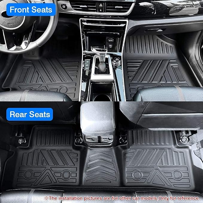 KUST Floor Mats for 2017-2022 Nissan Rogue Sport, All Weather Front Rear Floor Liners Rogue Sport Accessories TPE Rubber Raised Edge (Sport Only)