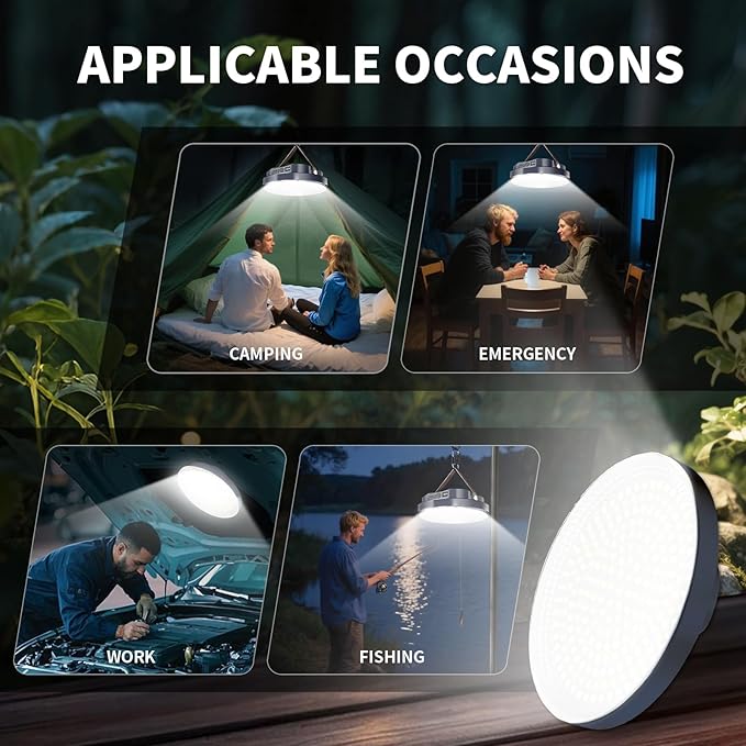 5000LM Flashlight Portable LED Camping Lantern Rechargeable Light 30W with Magnet , IPX4 Waterproof Tent Lights Power Failure Emergency Survival Kits Snowstorm