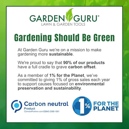 Garden Guru Extra Long Stainless Steel Pruner Pruning Shears Clippers Snips – Sharp Bonsai Cutter Plant Trimming Scissors – Straight Blade Garden Scissors Tool – Great for Roses Flowers Herbs Fruits
