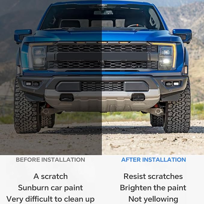 for Ford F-150 2022-2026 TPU PPF Paint Protective Film Custom Fit Clear Coating Paint Protection Film, Scratch Resistant & Self Healing Armor Shield Guard Finishing Accessories for Headlight