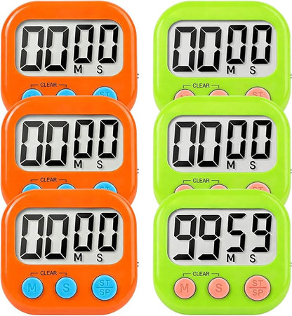 6 Pack Digital Kitchen Timer Small Classroom Timers
