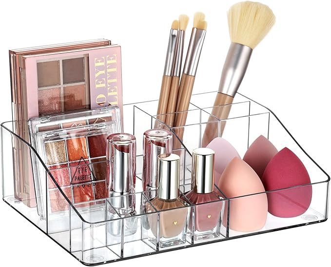 Vtopmart 1 Tier Clear Makeup Organizer