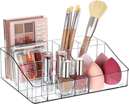 Vtopmart 1 Tier Clear Makeup Organizer