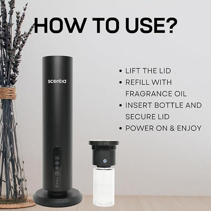 Scentia Max Wireless Diffuser for Home – Rechargeable Battery-Operated