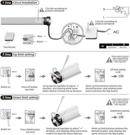 DM25DS 24V RV Electric Roller Shade Motor | Compatible