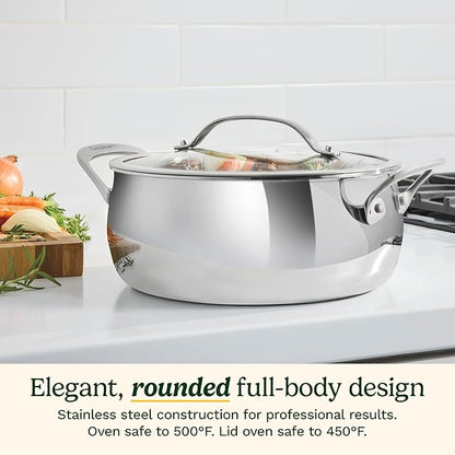 Cuisinart PureClad™ Triple Ply Stainless Steel 4.5 Qt. Dutch Oven w/Cover