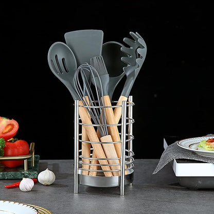 Kitchen Utensil Holder for Kitchen Counter, Stainless Steel Utensil Crocks