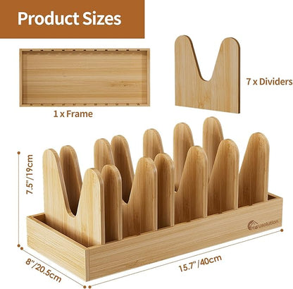 Housolution Bamboo Pot and Pan Organizer