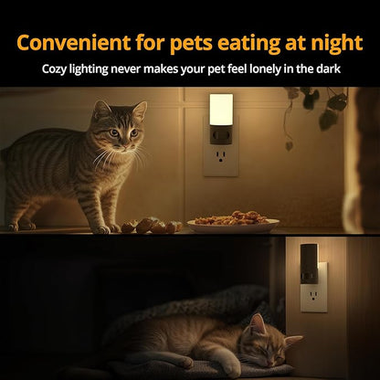 Lyridz Plug-in LED Rotatable Night Light with Motion Sensor, Dimmable Backlit Nightlight with 1-150lm Adjustable Brightness for Bathroom, Bedroom, Hallway, Stairs, 2 Pack
