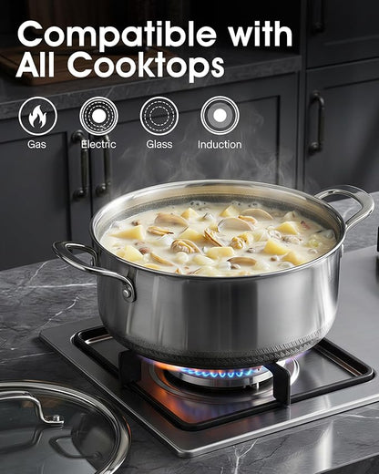 USELUCK Nonstick 5-QT Stock Pot