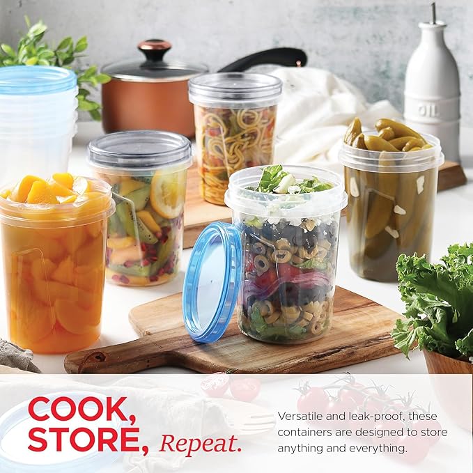 Tafura 10 Pack Leakproof Freezer Containers