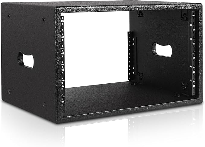 Sound Town 6U Studio Rack with 6-Space, Heavy-Duty 0.7" Baltic Birch Plywood