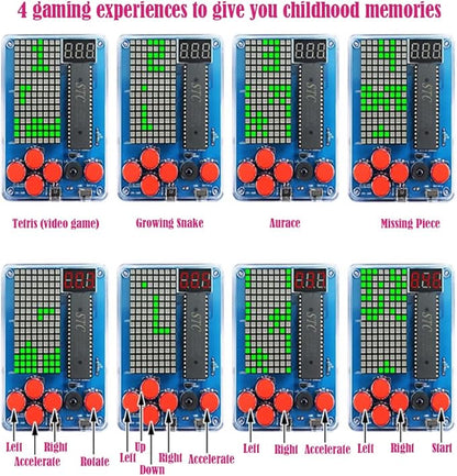 Gikfun DIY Retro Classic Electronic Soldering Kits 4 Retro Classic Games Soldering Project Game Kits for Group Middle/High School Project Training EK1999
