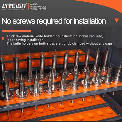 5-Layer Double-Sided Parallel CNC Storage, Large Capacity Tool Keeper & Compartment for Workers