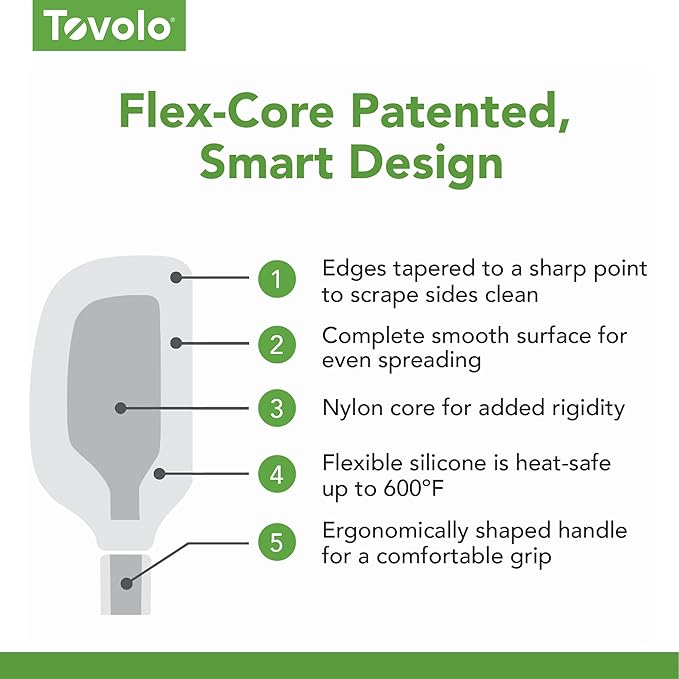 Tovolo Flex-Core Silicone Spatula Metal Handle