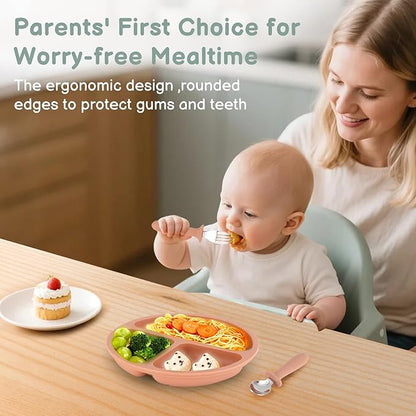 6 Pack Toddler Utensils, kids Silverware with Silicone Handle, 18/8 Stainless Steel Children Safe Spoons and Forks Set Baby Feeding Essentials, Dishwasher Safe