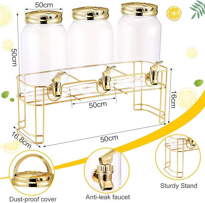 Tanlade 3 Pcs Plastic Drink Dispenser